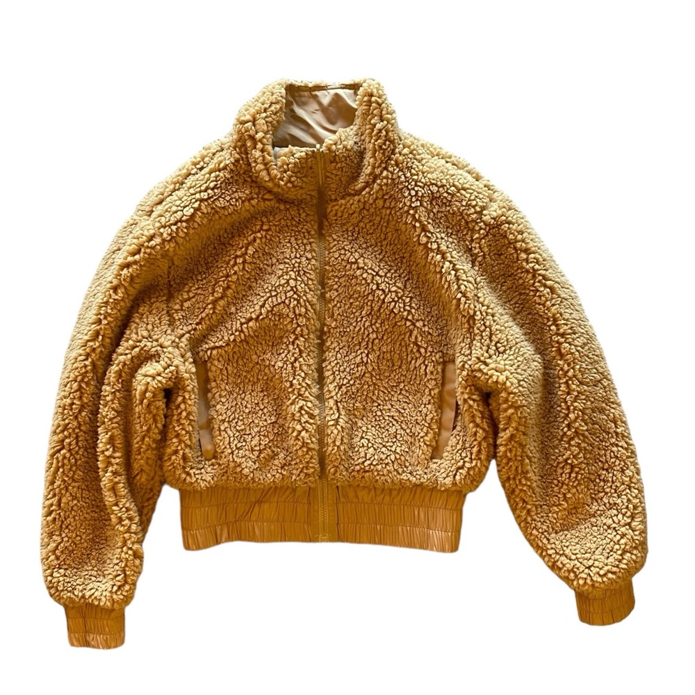 NWOT Reversible Faux Fur Coat Jacket Sherpa Pockets